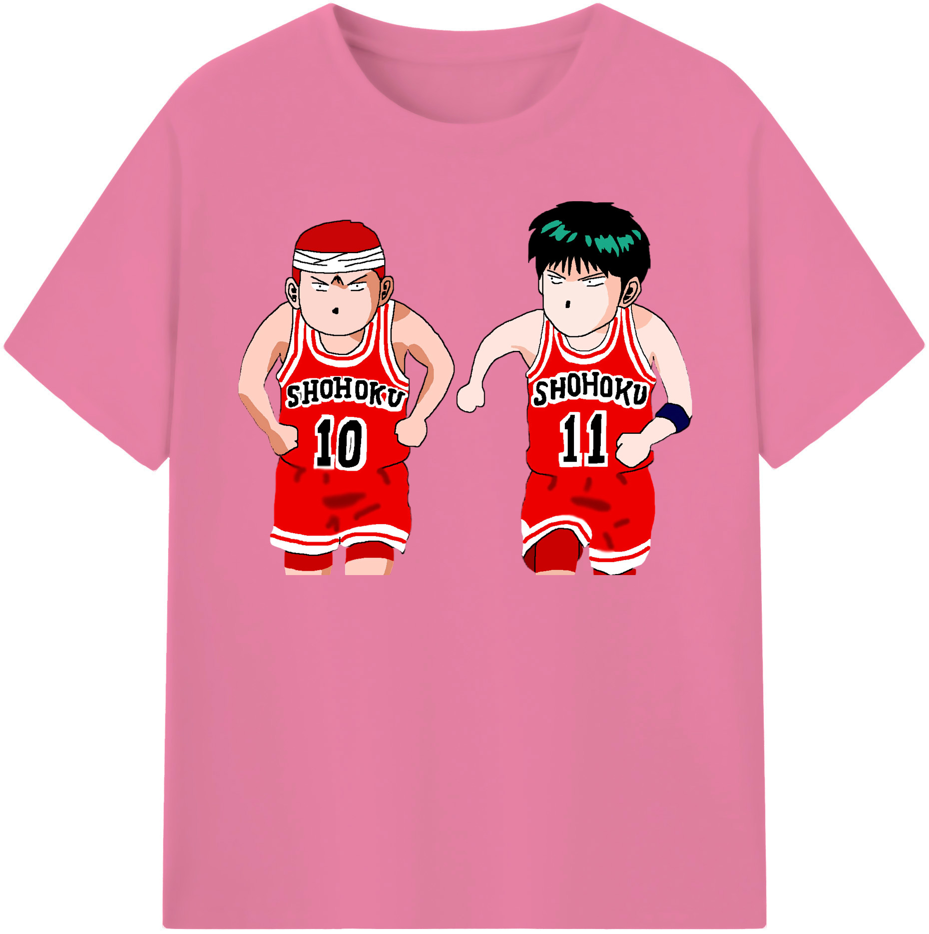 SLAM DUNK／スラムダンク 綿100％半袖Tシャツ（フロントプリント）